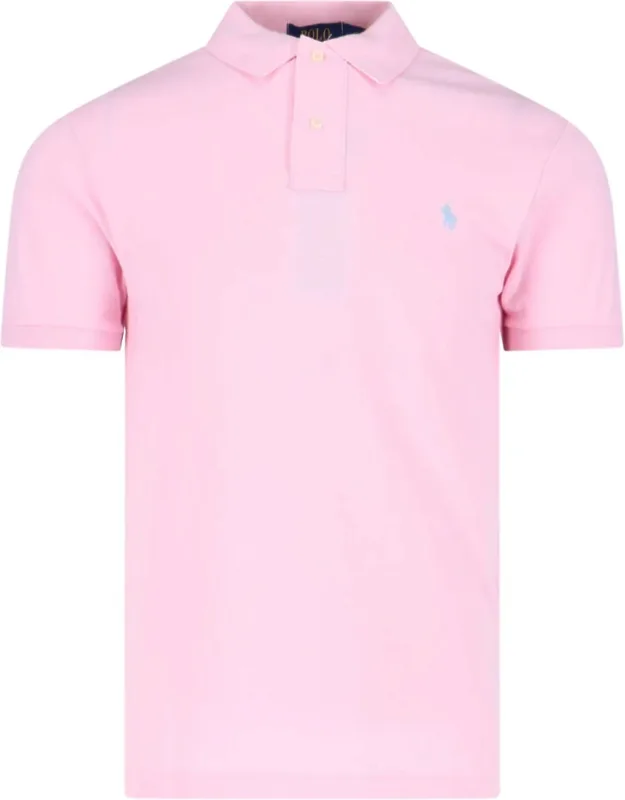 _polo Shirt With Classic Collar And Button Closure_