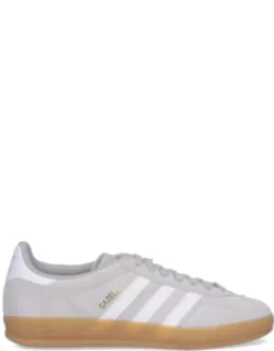 Adidas "gazelle Indoor" Sneakers In Gray Suede With Round Toe And White Rubber Sole