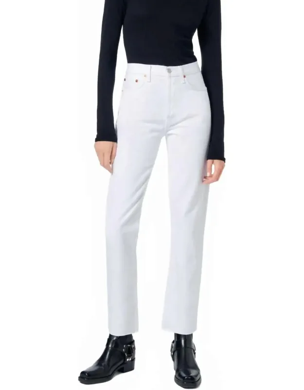 High Rise Stove Pipe Jeans