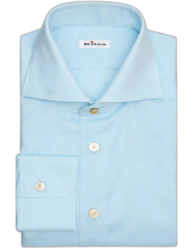 Cotton Voile Spread Collar Dress Shirt