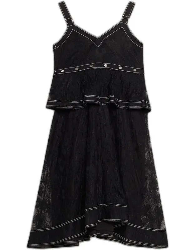 Layered Lace Midi Dress