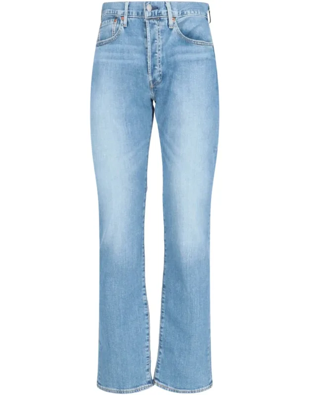 '501 Jeans With Draped Design And Mid Waist'