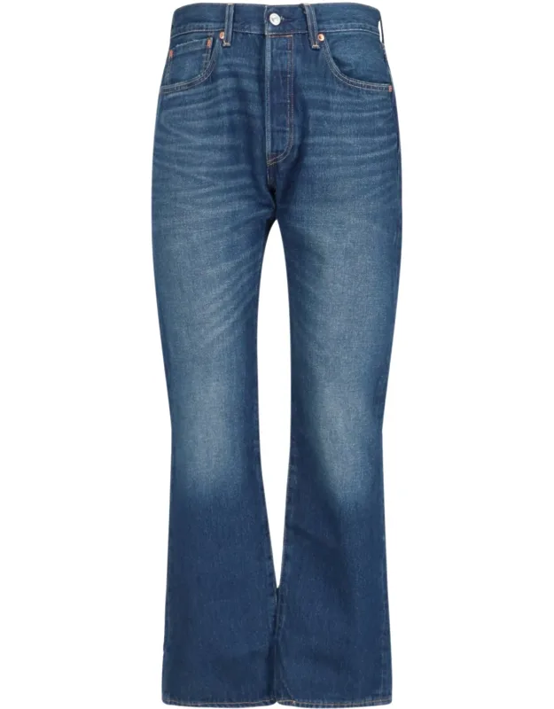 '501 Jeans With Draped Design, Mid Waist'