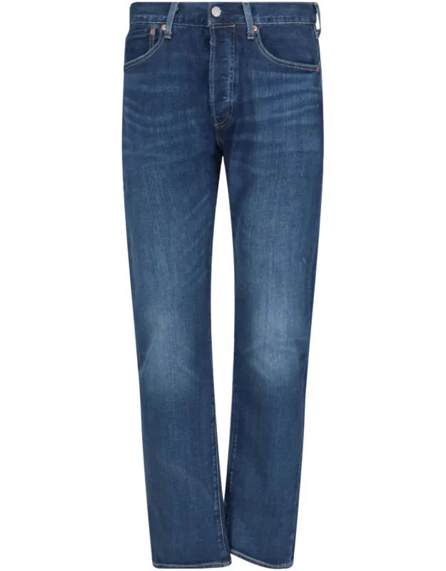 '501 Jeans With Draped Design And Mid Waist'