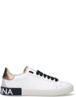 "portofino Sneakers With Round Toe And Contrasting Gold Back Tab"