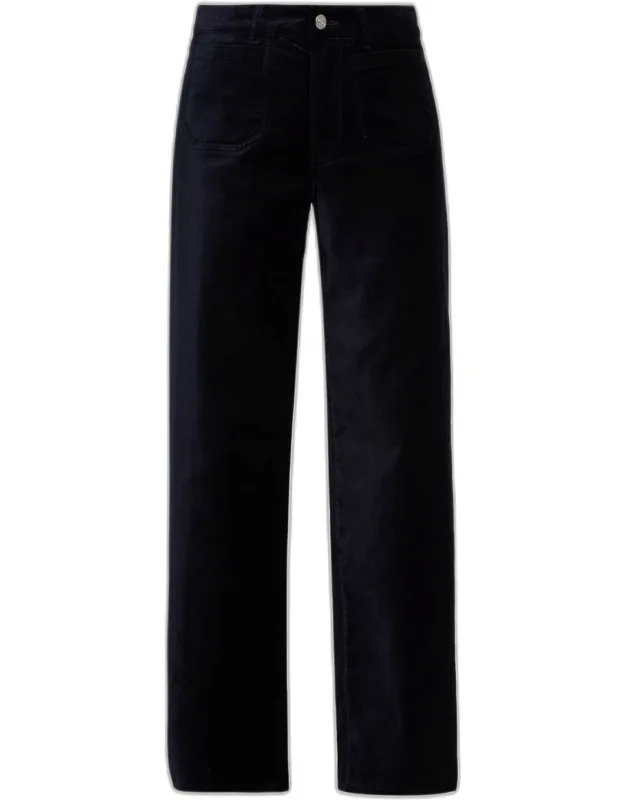 Slim Palazzo Velvet Jeans