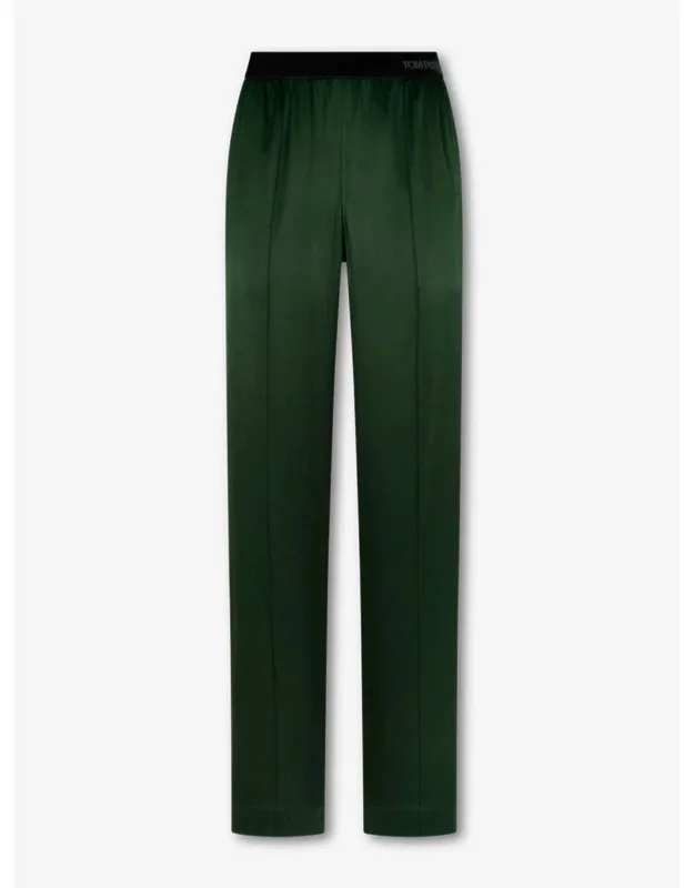 Straight Satin Pants