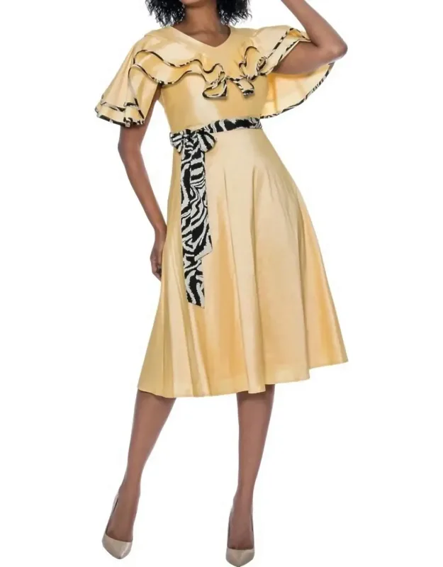 Tiger Print Midi Dress