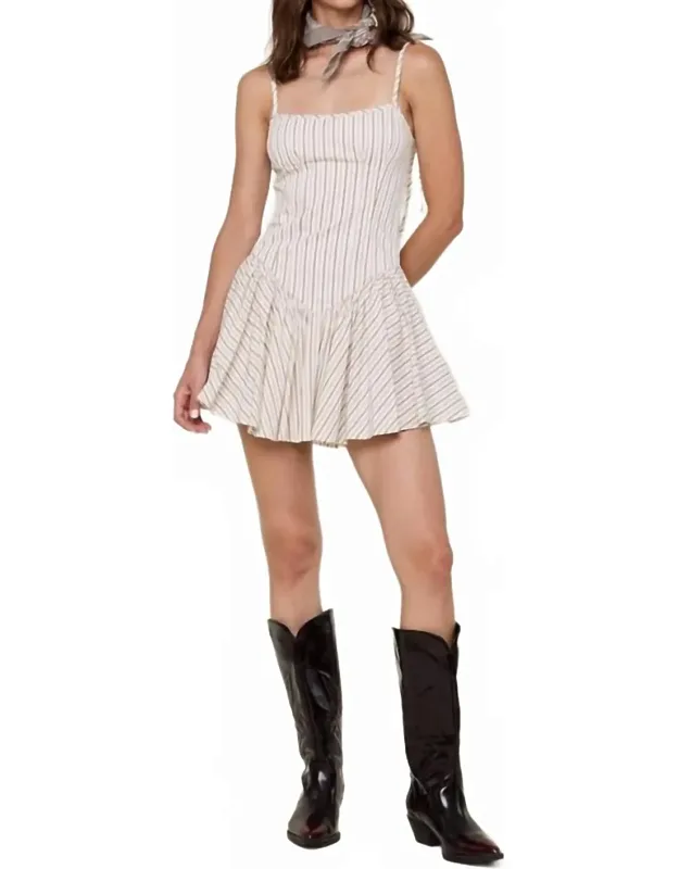 Stripe Fit & Flare Mini Dress