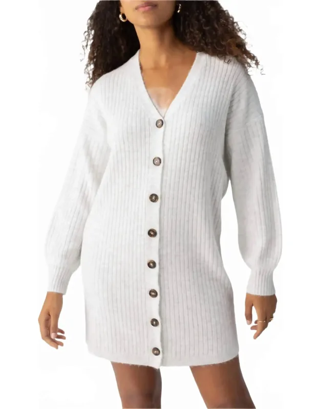 Button Front Sweater Dress