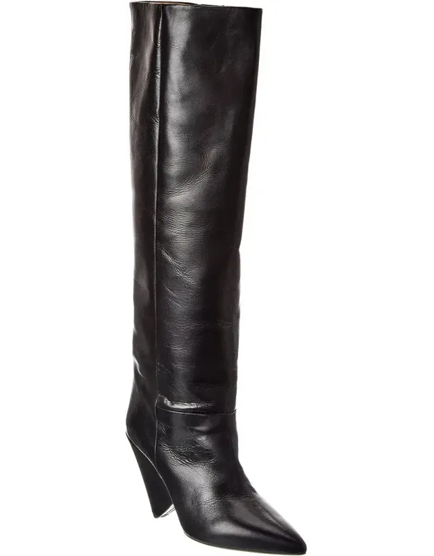 Leather Knee-high Boots