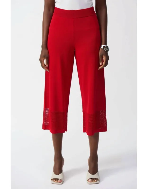 Sweater Knit Culotte Trousers