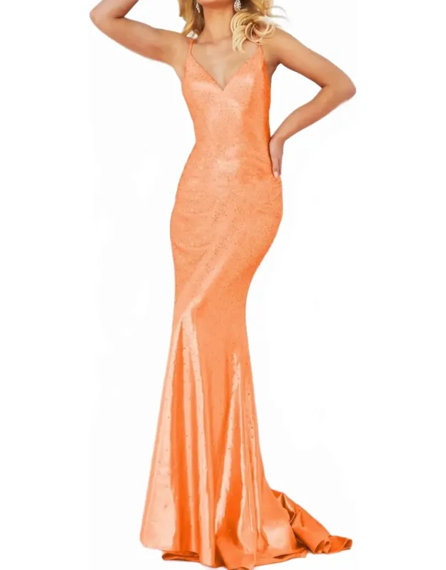 Embellished V Neck Party Dress