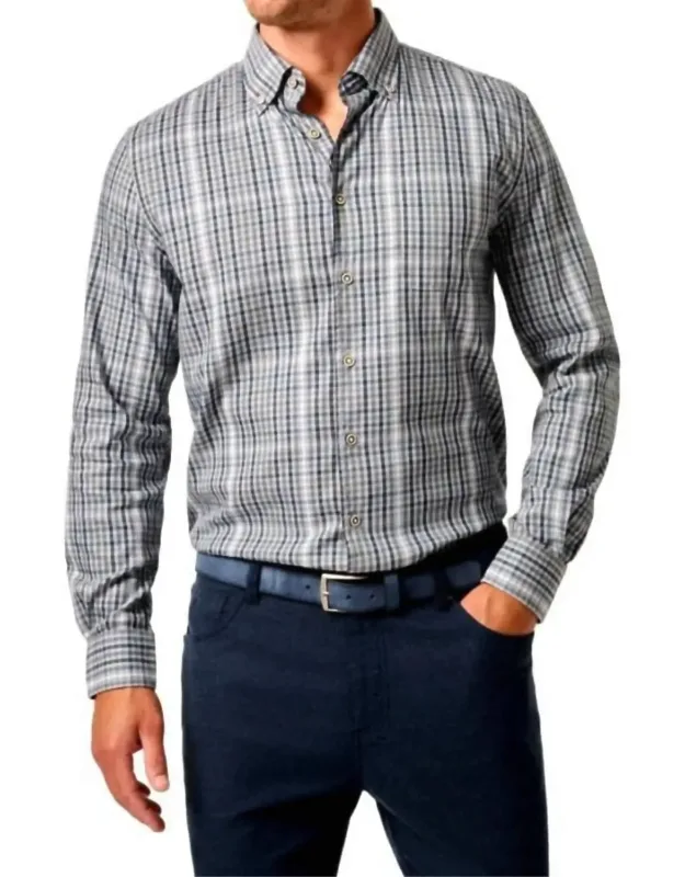 Plaid Stretch Button-down Shirt