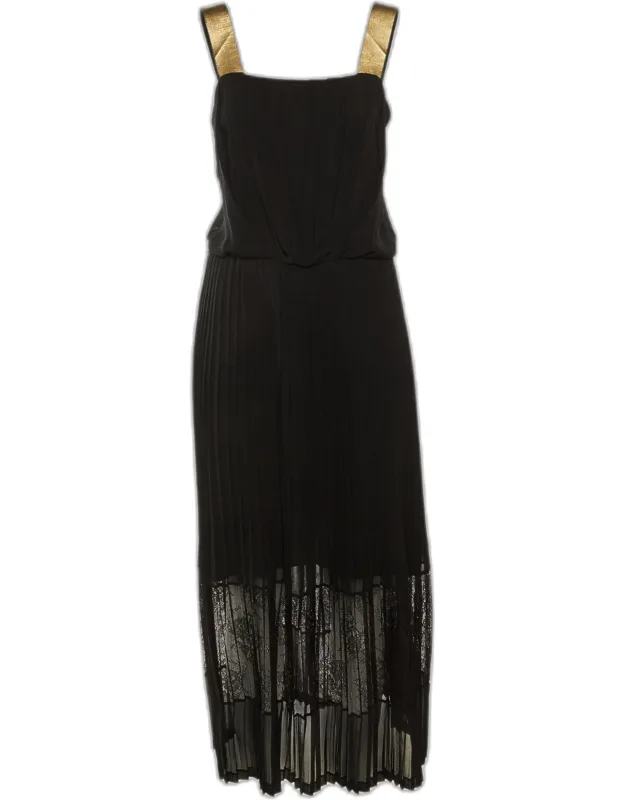 Pleated Sleeveless Maxi Dress