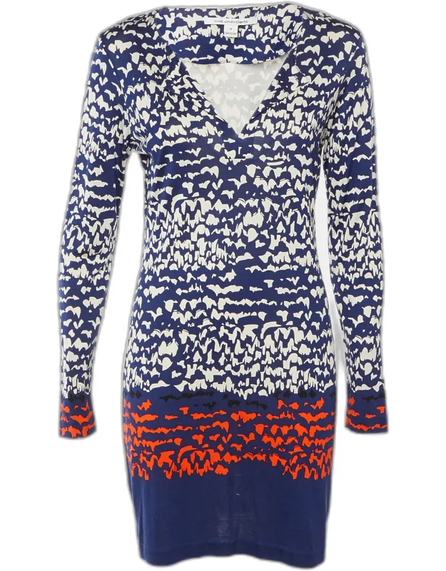Printed Silk Fitted Dress