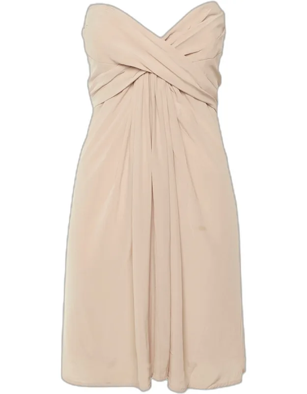 Silk Strapless Mini Dress