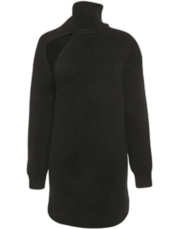 Rib Knit Cut-out Mini Dress