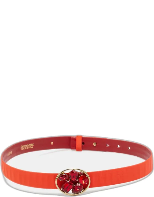 Satin Crystal Embellished Round Waist Belt