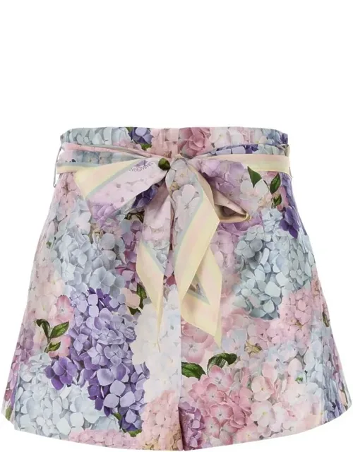 Printed Silk Shorts