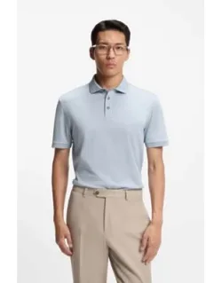 Regular-fit Polo Shirt In Mercerized Italian Cotton
