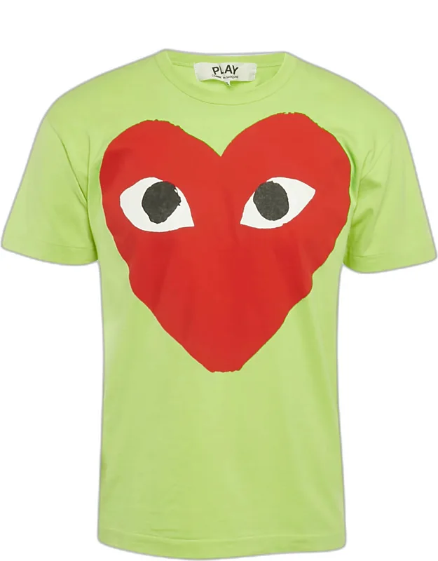 Heart Eyes Printed Cotton Knit T-shirt