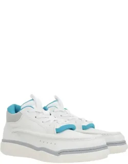 Sneakers With Lace-up Closure And Textured Rubber Sole