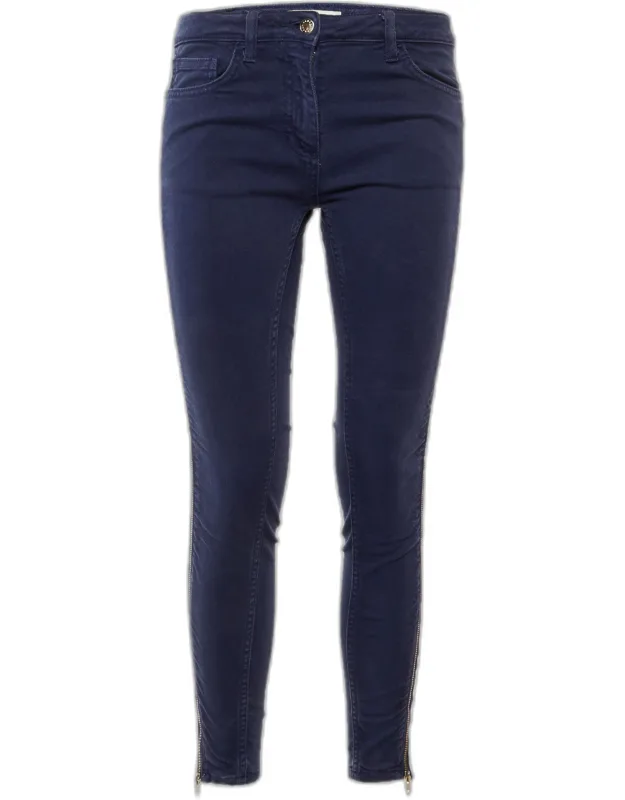 Denim Zip Detail Skinny Fit Jeans