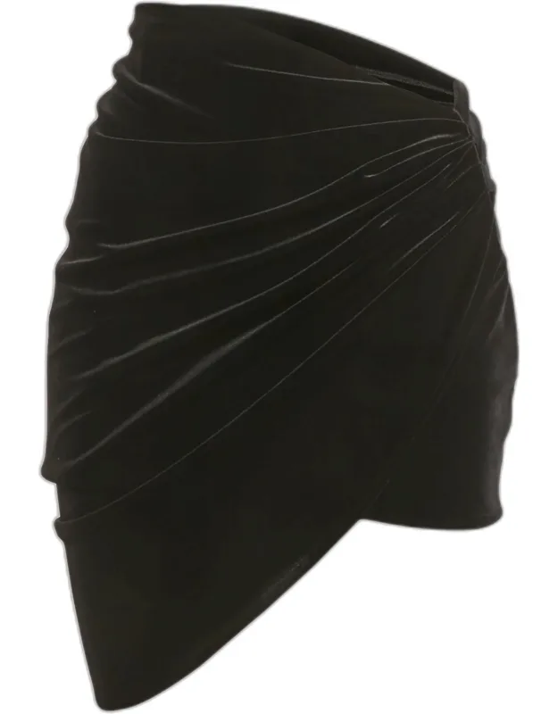 Draped Asymmetric Skirt