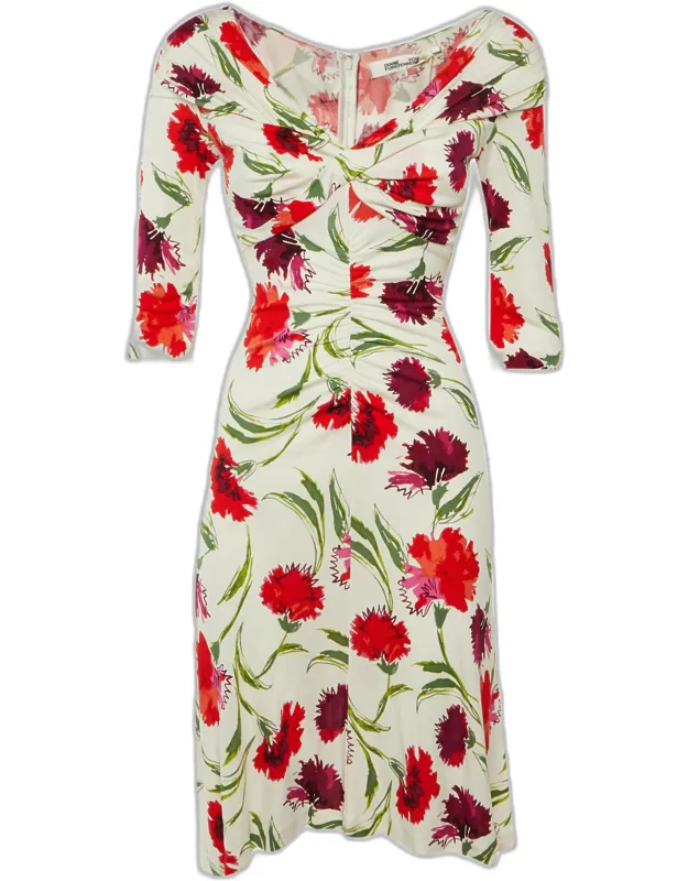 Floral Print Jersey Midi Dress