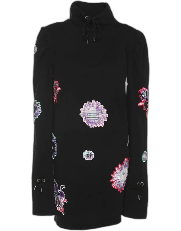Cotton Embroidered Drawstring Sweater