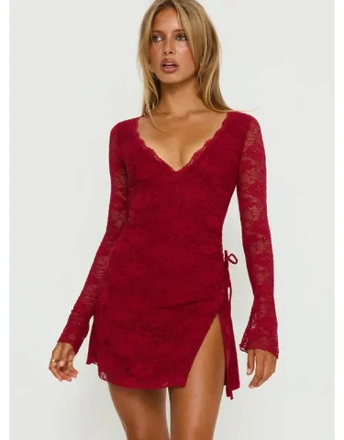Airabella Long Sleeve Lace Mini Dress