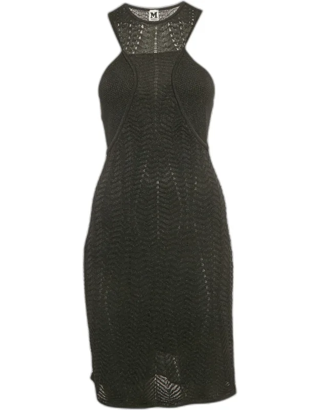 Patterned Lurex Knit Mini Dress
