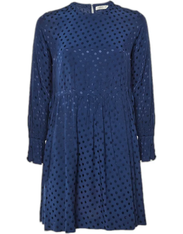 Polka Dot Crepe Mini Dress