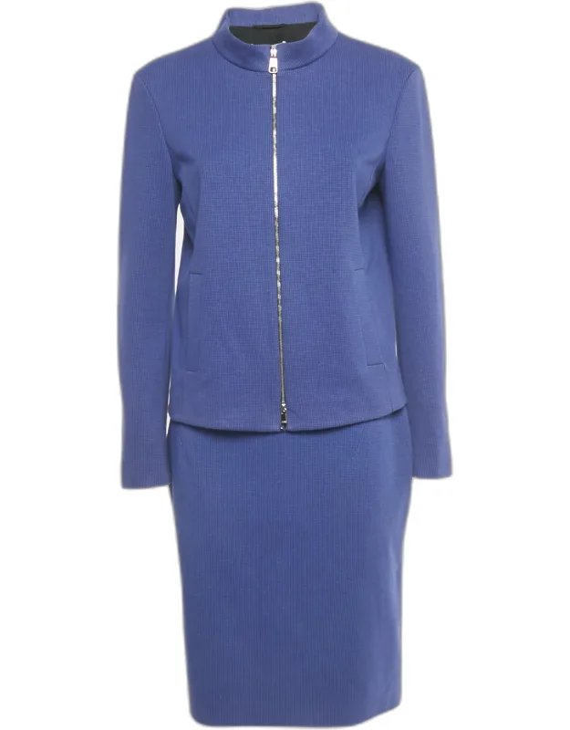 Houndstooth Wool Skirt Suit