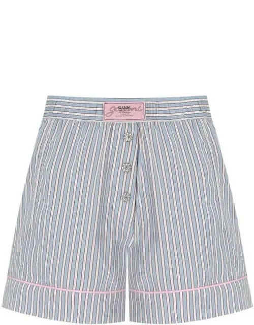 Soft Chambray Striped Shorts