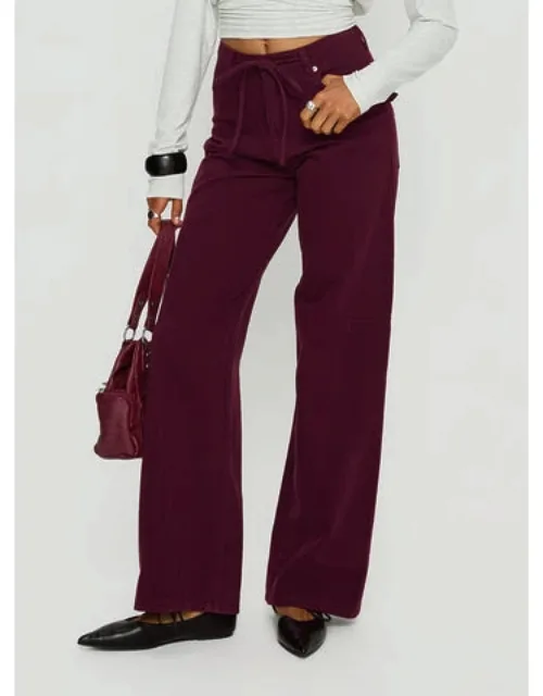 Bruiser Tie Waist Mid Rise Wide Leg Jeans