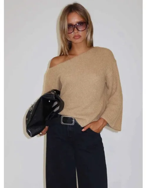 Delyn Off Shoulder Slouchy Knit Sweater