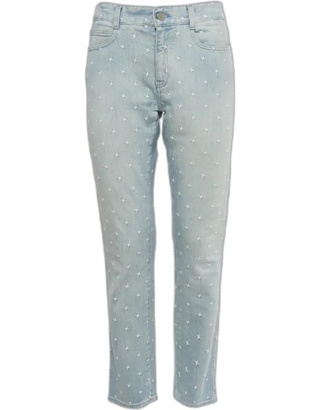 Star Embroidered Denim Jeans
