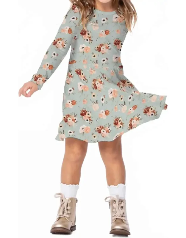Long Sleeve Twirl Dress With Pockets