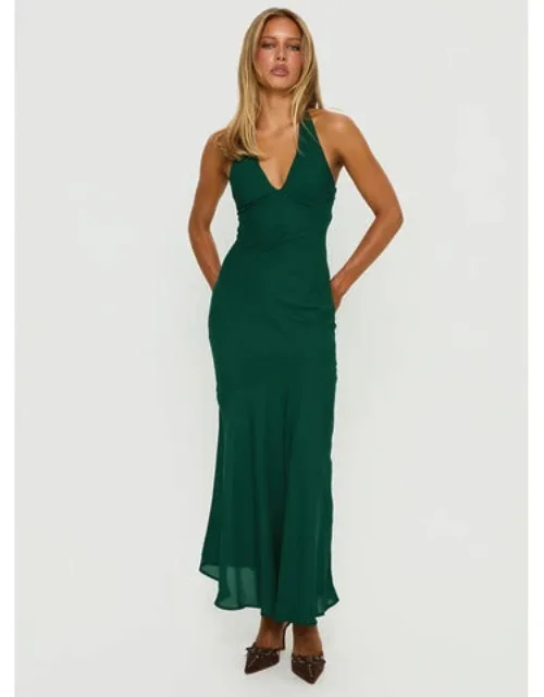 Halter Scarf Tie Maxi Dress