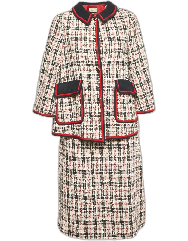 Tweed Jacket And Skirt Set