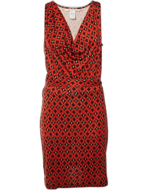 Printed Silk Sleeveless Dress