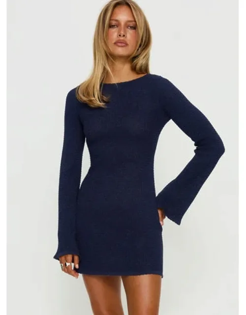 Rhapsody Long Sleeve Knit Mini Dress
