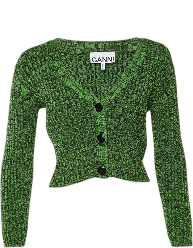 Rib Knit Button Front Cardigan