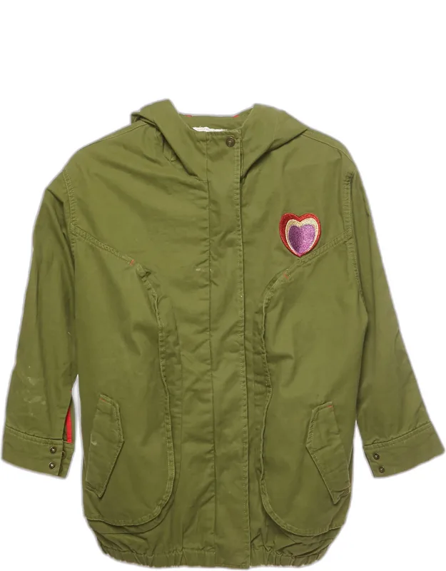 Heart Applique Cotton Jacket