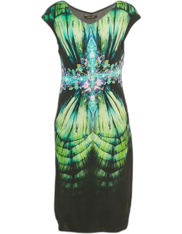 Printed Jersey Midi Dress