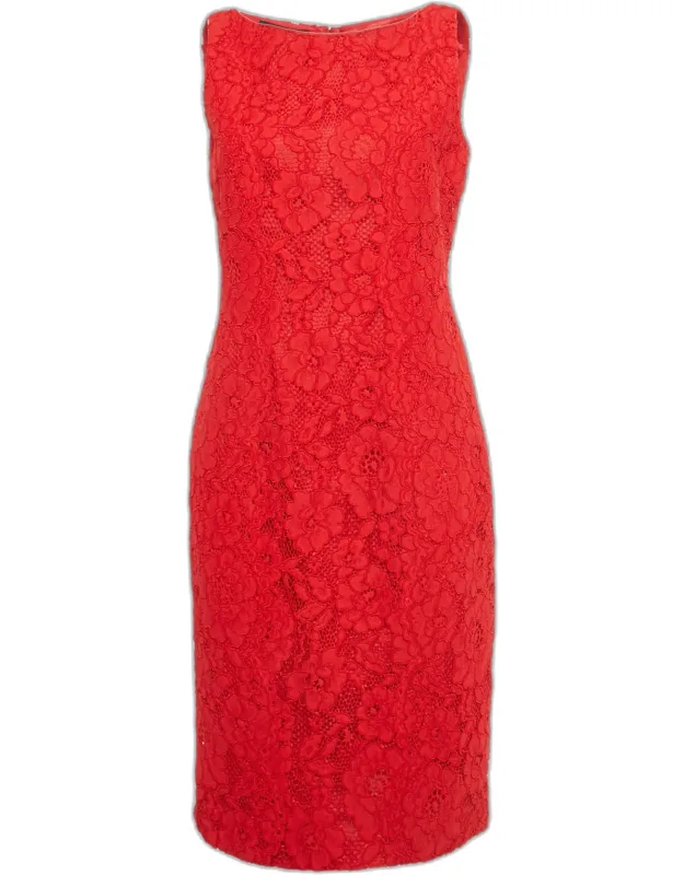 Lace Sleeveless Shift Dress