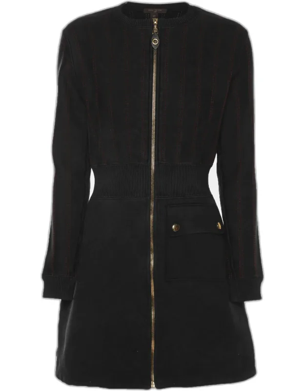 Jersey Zip-up Mini Dress