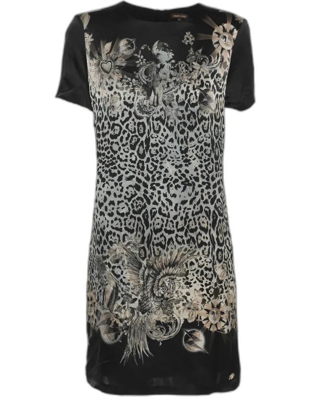 Printed Satin Mini Dress